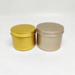 Tea Aluminum Tin Plate Cans Screw Top Round Candle Spice Tins Containers