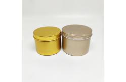 China Tea Aluminum Tin Plate Cans Screw Top Round Candle Spice Tins Containers supplier