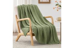 China Breathable Layered Gauze Blanket Olive Green With Bohemian Style supplier