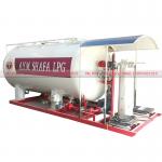 Outside Door LPG Filling Gas Mobile Stations 5 Tons LPG Skid for Home Cooking Gas Taxi Bus LPG Cylinder Refilling Cheaper Price for sale