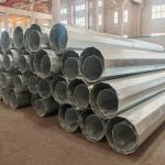 2000KGF 355Mpa 60FT 12 Sides Galvanized Power Transmission Steel Pole for Cable Installation for sale