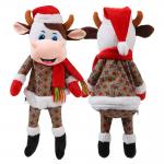 3D Modeling 30cm Christmas Cow Plush Backpack For Kids