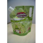 Green Drink Spout Pouch Packaging Die Cut Handle for LIquid Packaging for sale