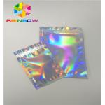 Plastic Stand Up Cosmetic Packaging Bag Hologram Zipper Packing Customized Size