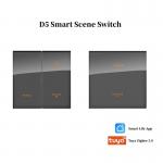 Tempered Glass Zigbee Push Button Wall Switch Champange / Grey Color for sale