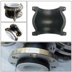 Round SS304 Flange EPDM Ptfe Lined Rubber Expansion Joint China For Concrete