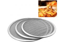 China Kitchen Tools Flat Mesh Odm Aluminum Round Pizza Pan 12 Inch supplier
