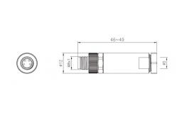 China IP67 M8 Straight Male Plastic Assembled Plug with Screw Terminal 3/4pin supplier