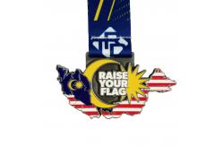 China Custom Map Zinc Alloy Soft Enamel Medals Meticulously Crafted supplier