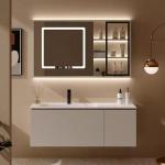 Modern Rectangle Sink Vanity Unit Cabinet Combo For Bathroom Restroom for sale