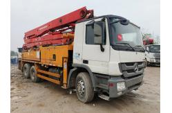 China Mechanical Putzmeister 38 m concrete pump installed on Mercedes chassis direct sales supplier