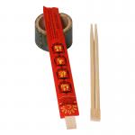4.8mm Natural Disposable Bamboo Chopsticks Half Paper Wedding Favors for sale