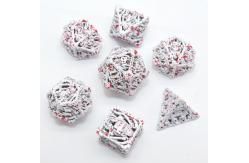 China Durable Antiwear Small Dice Set , Handmade White Polyhedral Dice supplier