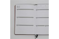 China 142 * 208 MM Custom Personal Planner PU Leather Cover Material Embossed Logo supplier