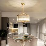 2700k To 6500k Clear Glass Drum Chandelier for sale