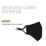 Black Silicone Cord Stopper | Drawstring Toggle Stopper for sale