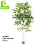 Factory Customizable Good-Looking Artificial White Birch Tree With Three Trunk Green Garden Landscaping for sale