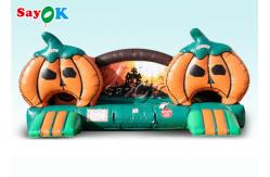 China Commercial Pumpkin Theme Halloween Inflatable Maze Obstacle Course Inflatable Games For Kids supplier
