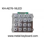 16 Keys Backlit Vandal Proof Access Keypad,  Metal Numeric Keypad for sale