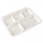 Bagasse Sugar Cane Fiber Compostable Paper Plate With Dividers for sale