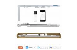 China 433.92MHz Extendable Curtain Track 150cm Curtain Rail Ceiling Mounted supplier
