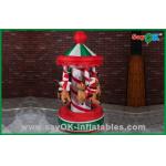 Funny Christmas Carousel Inflatable Holiday Decorations Air Blown Inflatables for sale