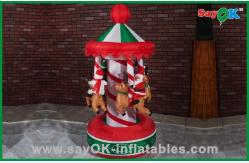 China Funny Christmas Carousel Inflatable Holiday Decorations Air Blown Inflatables supplier