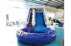 China Mini Bouncer House 1000D Outdoor Inflatable Water Slides With Pool supplier