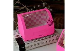China Customizable Colorful Cupcake Packaging Box with Window supplier
