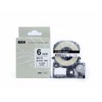 12mm 18mm Label Tape Cassette , King Jim Label Tape Cartridge Black On White for sale