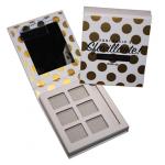 Easy Open Empty Eyeshadow Palette Cases Metalized Golden For Makeup Lines for sale