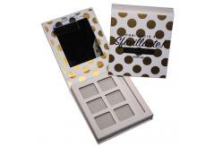 China Easy Open Empty Eyeshadow Palette Cases Metalized Golden For Makeup Lines supplier