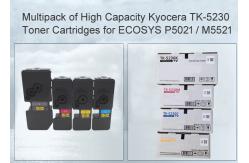 China Kyocera ECOSYS M5521 ECOSYS P5021 Printers Toner cartridge TK-5230 Multipack CMYK supplier