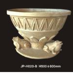 Natural Sandstone Flower Pots Waterproof Fireproof For Indoor And Outdoor Decor for sale