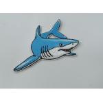 Embroidery Clothes Shark Labels Heat Transfer Patches Washable Customized