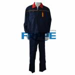 Navy Blue Red Cotton Fr Suit Jacket Pants Safety Protective Clothing /  EN11612 Durability FR Workwear Shirts Uniform for sale