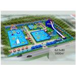Puncture - Proof Inflatable Water Parks / Amusement Park Commercial Blow Up Water Slides for sale