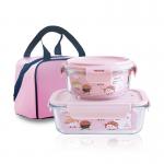 Microwavable 950ml Borosilicate Glass Food Container