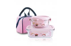 China Microwavable 950ml Borosilicate Glass Food Container supplier