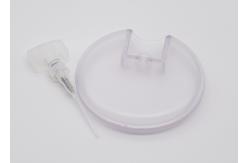 China 25ml PP Empty Plastic Spray Bottle Credit Card Shape Circle Frosted Clear supplier