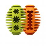 Rubber Rugby Food Ball Molars Pet Chew Toys Bite Resistant for sale
