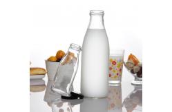 China Transparent Glass Milk Containers Chili Sauce Glass Bottle 8oz 12 oz supplier