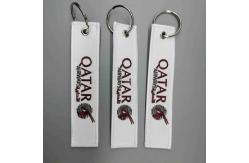 China Qatar Airways Custom Patch Keychain Aviation Cultural Collection Compact Dual Sided supplier