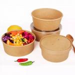 Disposable Custom Printed Fine Food Packaging Box Container Beverage Double PE 8 Oz Disposable Soup Bowls for sale
