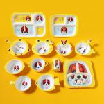 Melamine Childrens Dinner Set With Plates Bowls And Cups Eco Friendly Food Grade for sale