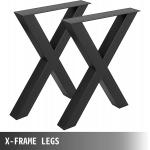 X Shaped Frame Legs for Black Industrial Rustic Metal Dining Table in Office Interior for sale