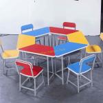 Durable Amusement Colorful Student Desk And Chair Set / Kids School Table for sale