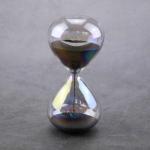 Classic Glass Sand Timer Hourglass  Sand Clock Black And White