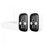 Outdoor Waterproof IP65 low power Base station battery camera kit include 2Pcs Wifi Battery camera for sale