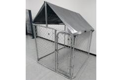 China Galvanized Chain link wire mesh with waterproof canopy dog cage supplier